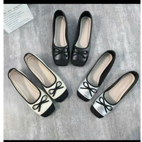 Giày búp bê nữ lolita chất da mềm phối nơ mũi vuông sang trảnh MẪU MỚI SIÊU HÓT HÍT mã 347