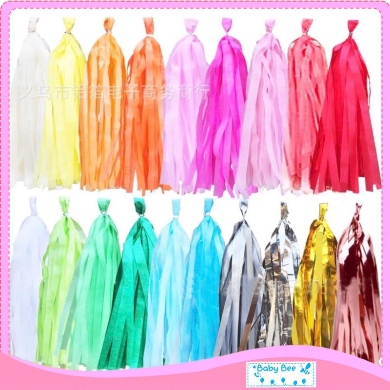 Set 5 Tua Rua Giấy Lụa Trang Trí Sinh Nhật, Party