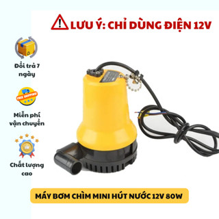  Bơm chìm hút nước chống ngập Osaka 12V DC công suất 80W | Máy bơm tõm mini 12V 80W 
