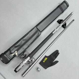 COMBO Gậy bida Ruby xám cao cấp (tặng bao da +găng tay +nơ +độ tẩy kính )