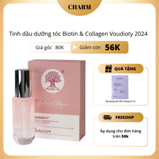 Tinh dầu dưỡng tóc tinh chất hoa hồng Pháp Biotin & Collagen Voudioty 2024 60ml