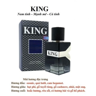 Nước Hoa nam King 60ml Chính hãng - Nam tính, Quyến rũ