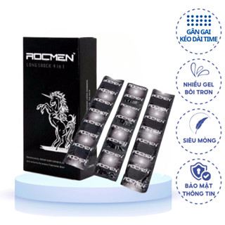 Bao cao su kéo dài thời gian chống xuất tinh sớm - bcs gai Rocmen Longshock - bcs gân gai.