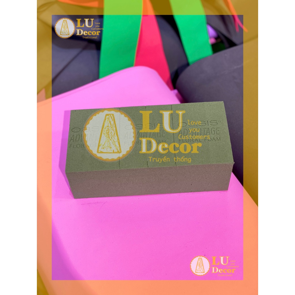 Xốp xanh/Xốp oasis để cắm hoa trang trí | LU Decor