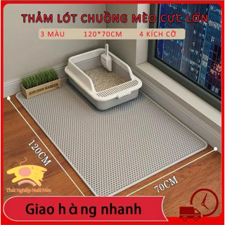 (Hỏa tốc) Thảm hứng cát mèo cho nhà vệ sinh khay chậu cát mèo tiện dụng, hỗ trợ cào móng