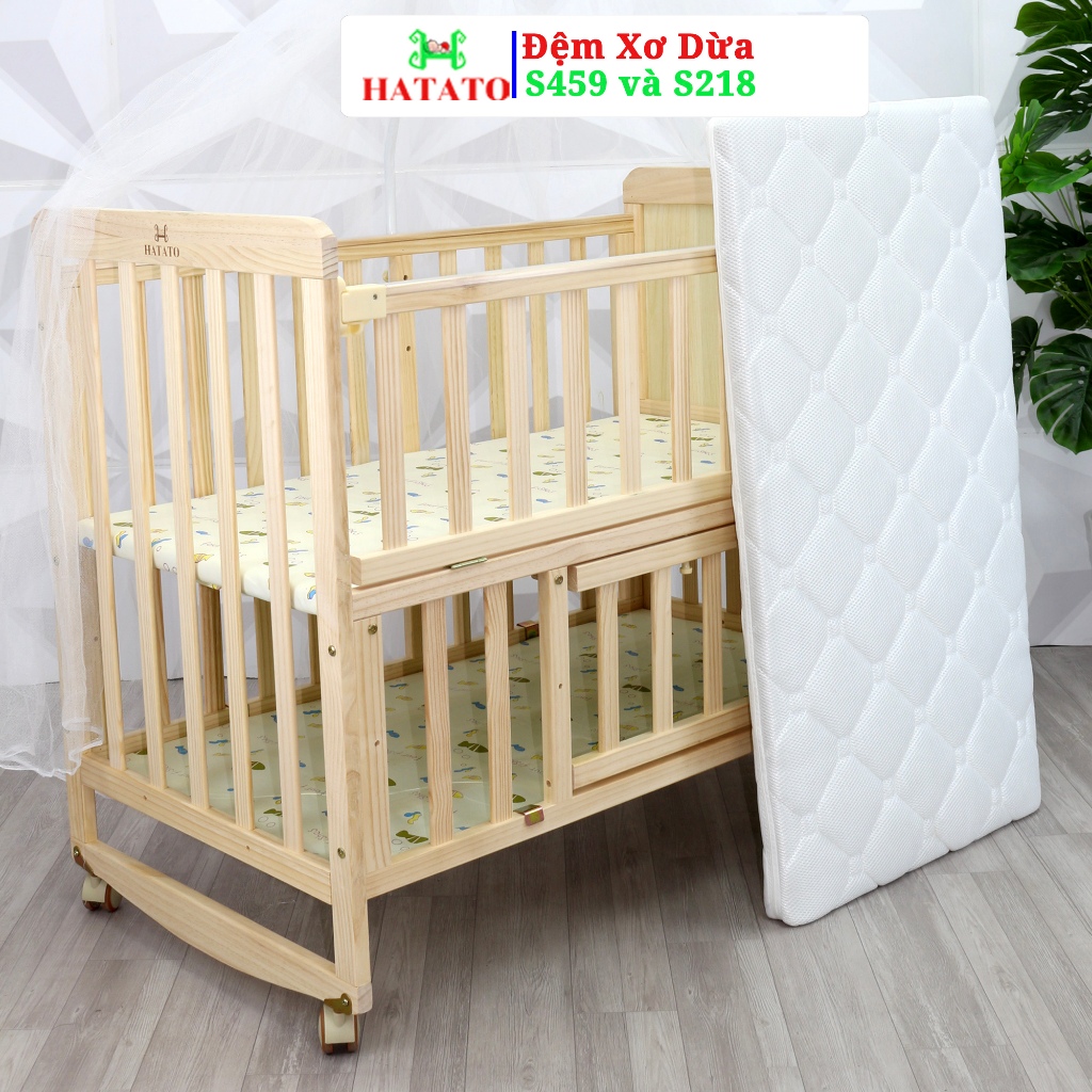 Đệm Xơ Dừa Của Cũi Cho Bé Mẫu Nệm Dùng Cho Nôi Cũi size 104x60cm và 118x68cm