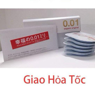 Bao cao su Sagami 001 siêu mỏng nhất thế giới, BCS siêu chân thật từ Nhật Bản (5 bao/hộp)