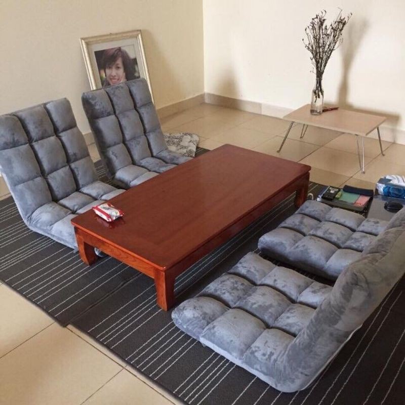Ghế bệt nhật bản tựa Lưng tatami kiểu nhật điều chỉnh 5 cấp độ, Chịu lực tới 180kg