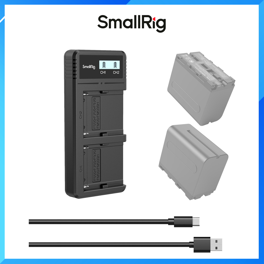 Dock Sạc Pin SmallRig NP-F970 Battery Charger 4086 for Sony | Hàng Chính Hãng