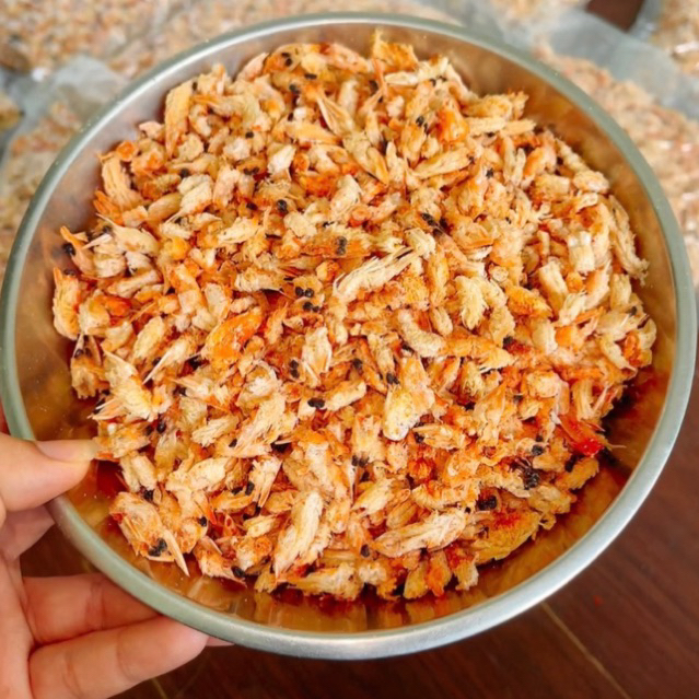 500g đầu tôm khô thịt nấu sup, nấu canh siêu ngọt nước y hình