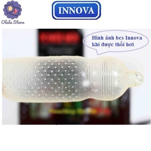 Quà tặng bao 6 bi - Bao cao su Innova vàng gân gai kéo dài thời gian hiệu quả hộp 12 cái