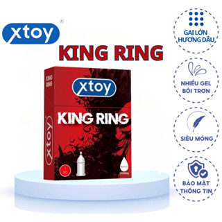 Bao cao su bi XTOY KING DOT 9 bi lớn, bcs siêu gân gai, nhiều gel bôi trơn, hương socola.