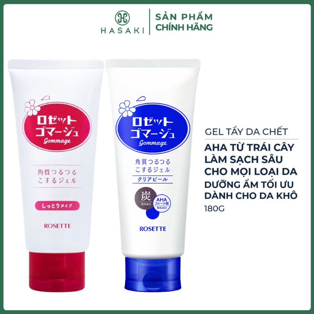 Tẩy Tế Bào Chết Rosette Làm Sạch Sâu Dưỡng Ẩm Tối Ưu Cho Mọi Loại Da 180G Hasaki Sản Phẩm Chính Hãng