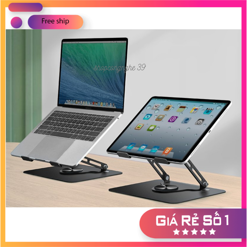 Giá Đỡ Laptop Máy Tính Bảng L234 - Giá Đỡ Máy Tính Xách Tay màn từ 10 ich - 17 ich, Ipad Xoay 360 Độ