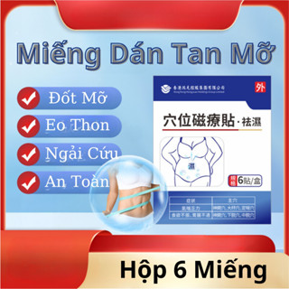 Miếng Dán Giảm Mỡ Toàn Thân Hộp 6 Miếng Thành Phần Lành Tính, Cao Dán Bụng Thảo Dược Đông Y
