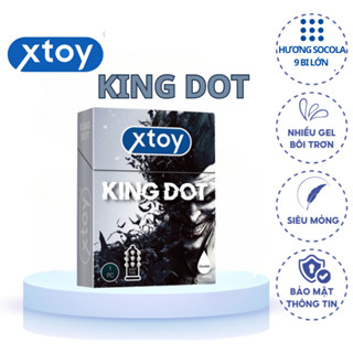 Bao cao su gai XTOY KING RING gai lớn, bcs siêu bi gai, nhiều gel bôi trơn, hương dâu - CHÍNH HÃNG