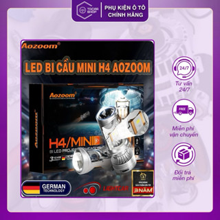 Bi Cầu Mini Aozoom Chân H4 Dành Cho Ô Tô Và Xe Máy(Bảo Hành 3 Năm)
