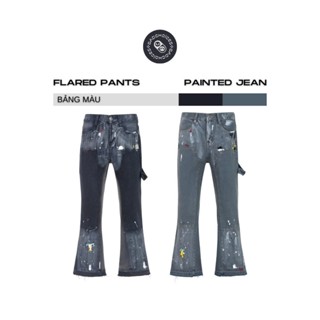 Bad Choices | Quần Jeans dài ống loe Nam Double Knee PAINTED form Unisex