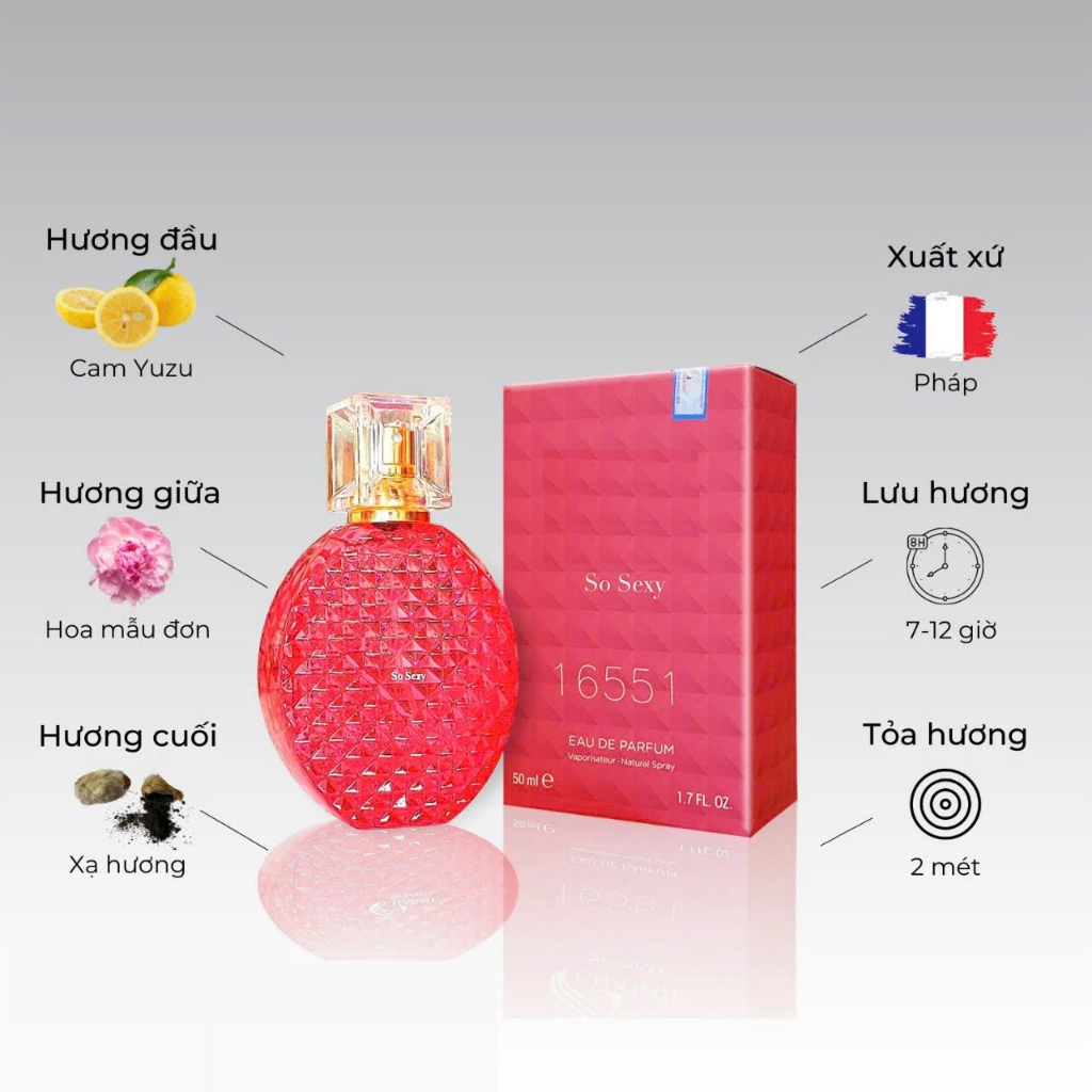 Nước hoa nữ So sexy 50ml chính hãng - Lôi cuốn, Quyến rũ