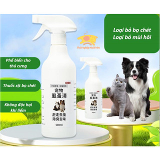 (Hòa tốc) Bình xịt ve rận, bọ chét, loại bỏ mùi hôi không gây hại khi liếm [500ml]