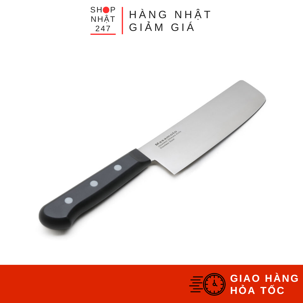 Dao thái đầu vuông siêu sắc Masamoto Nakiri165 nội địa Nhật Bản