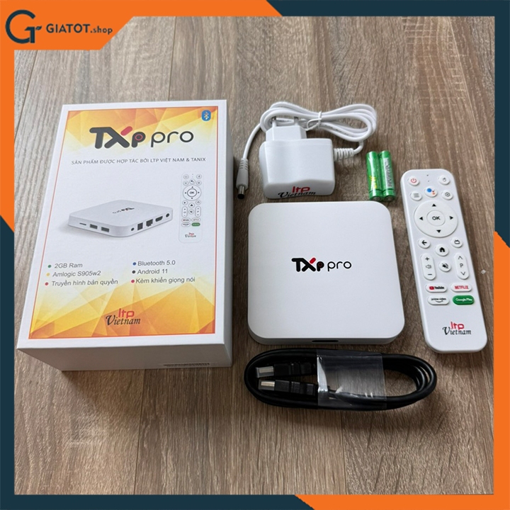 Tivi Box TXP-Pro Plus 5G điều khiển giọng nói xem truyền hình bản quyền