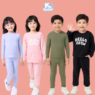  Combo 2 Bộ Quần Áo Dài Tay Gồm 1 Bộ Jumper và 1 Bộ Giữ Nhiệt K'S CLOSET Dành Cho Trẻ Em Từ 11-46kg  2-12 tuổi  CBB06FOF 