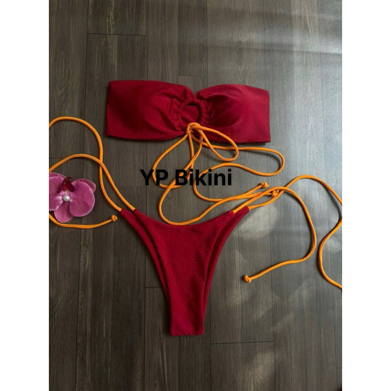 Bikini 2 mảnh cup ngực phối dây cao cấp( sẵn hàng- che tên) | BigBuy360 - bigbuy360.vn