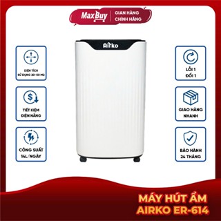 Máy hút ẩm không khí lọc khử khuẩn Airko công suất 14 lít/ngày diện tích <20m2 tiết kiệm điện ER-614 giao hỏa tốc
