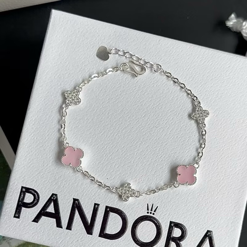 Lắc tay bạc nữ cỏ 4 lá (tặng nước rửa bạc)