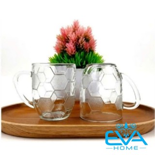 Bộ 12 Ly Uống Bia Thuỷ Tinh Hình Trái Banh TB602 / Cốc Thuỷ Tinh Có Quai Hình Trái Bóng 380ML