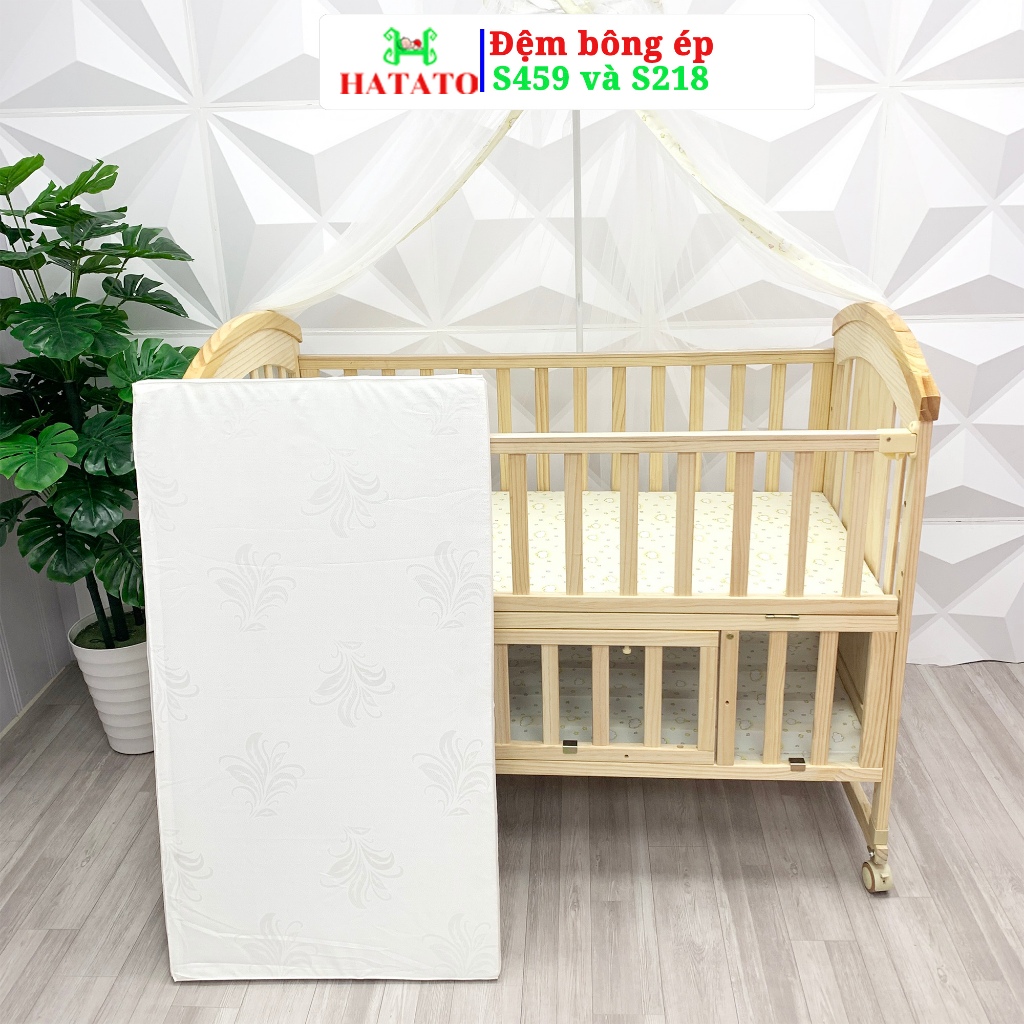 Đệm Bông Ép Cho Cũi Em Bé mẫu nệm dùng cho size nôi cũi 104x60cm và 118x69cm