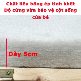 Đệm Bông Ép Cho Cũi Em Bé mẫu nệm dùng cho size nôi cũi 104x60cm và 118x69cm