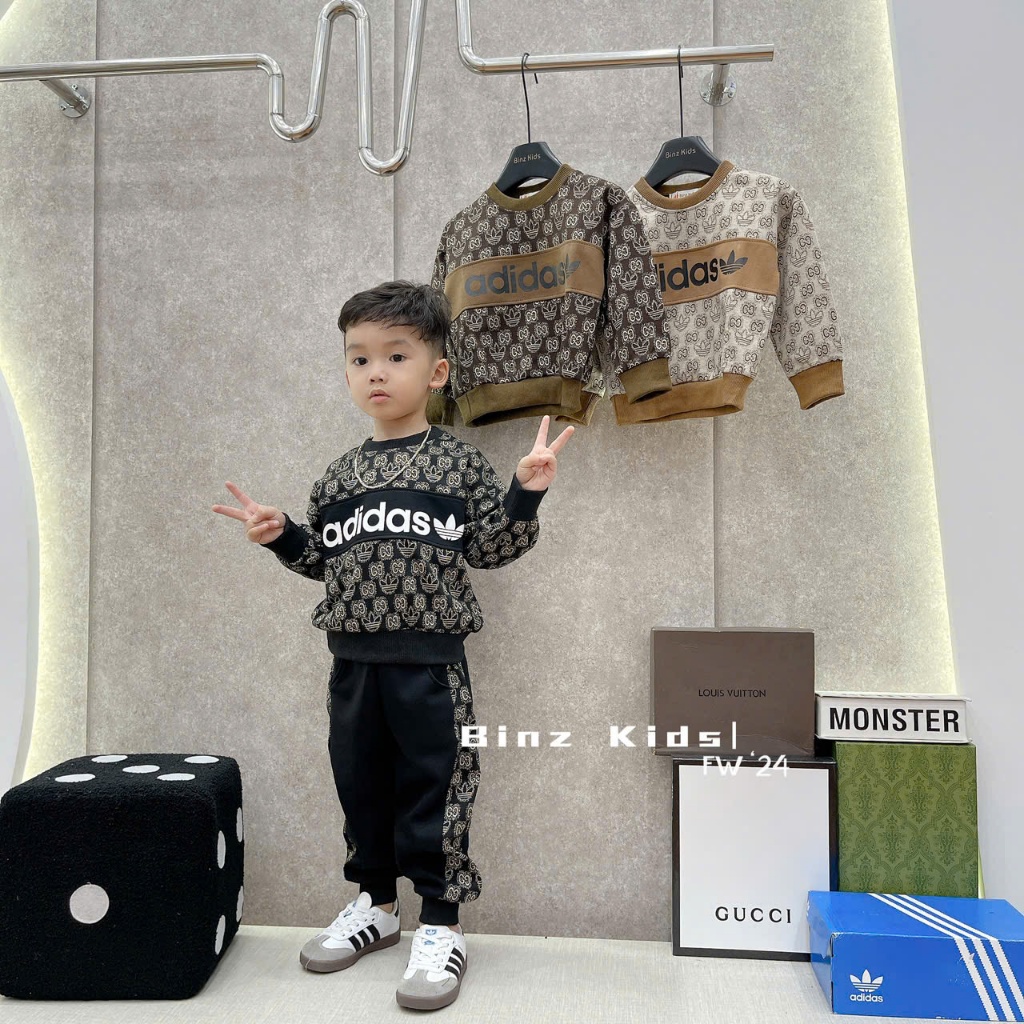 Bộ thu đông bé trai, sét bộ nỉ 2da thu đông dày dặn ấm áp cho bé mặc đi học đi chơi (9-19kg)