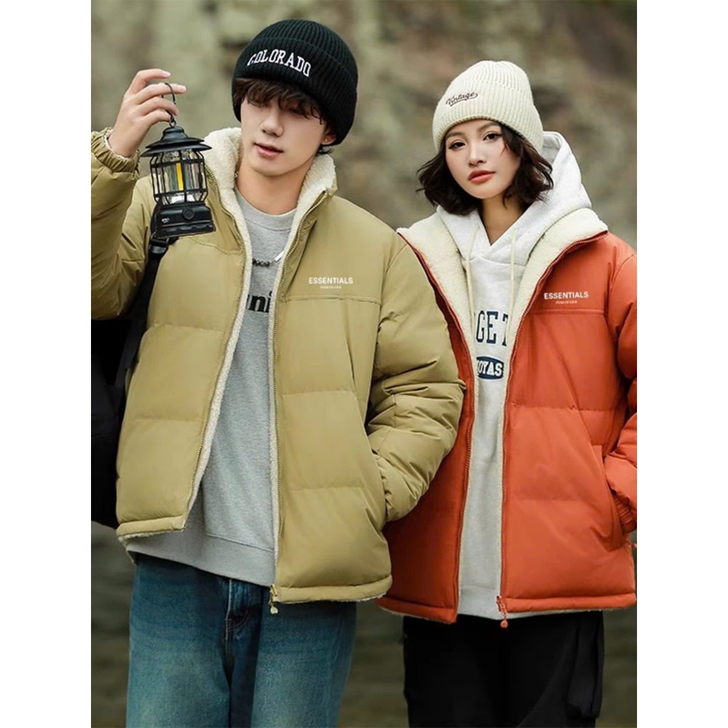 Áo khoác unisex lót lông cừu ESSENTIALS ⚡  ̀     ̂́  ⚡ Nam nữ đều mặc được, dày dặn siêu ấm