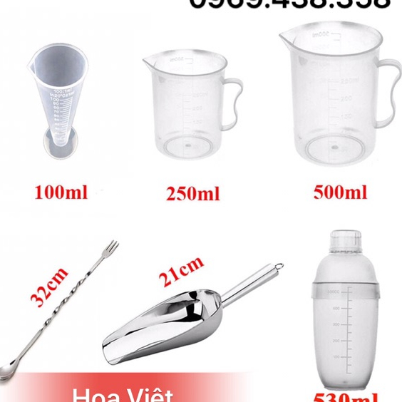 Bộ 6 món dụng cụ pha chế - bình lắc shaker