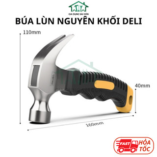  Búa Lùn Nguyên Khối Deli Chính Hãng - Đóng Đinh Nhổ Đinh Dễ Dàng Tiện Dụng - Nhỏ Gọn Tay Cầm Bọc Cao Su - DL441008 