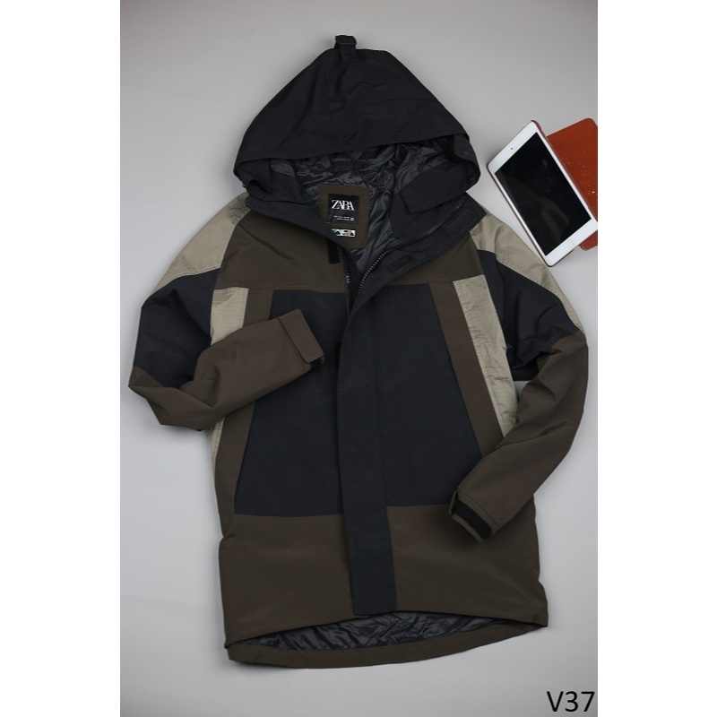 [HÀNG HIỆU ZARA , SALE SỐC ] áo gió nam có mũ tháo rời, chống thấm nước thương hiệu Zara