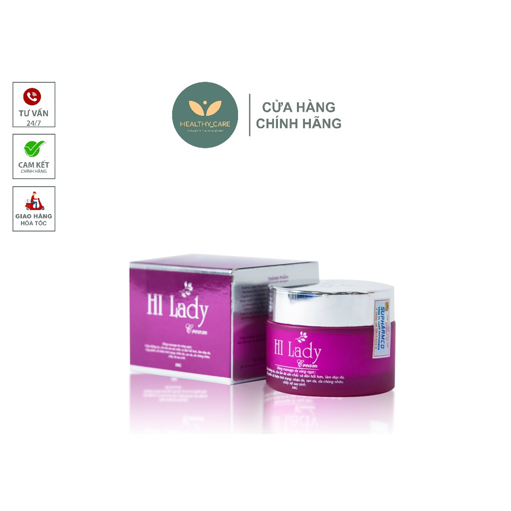 Kem Bôi HI LADY (Chính Hãng) - Giúp tăng vòng 1 săn chắc an toàn, Tăng Cường Nội Tiết Tố Nữ (hộp 30g)