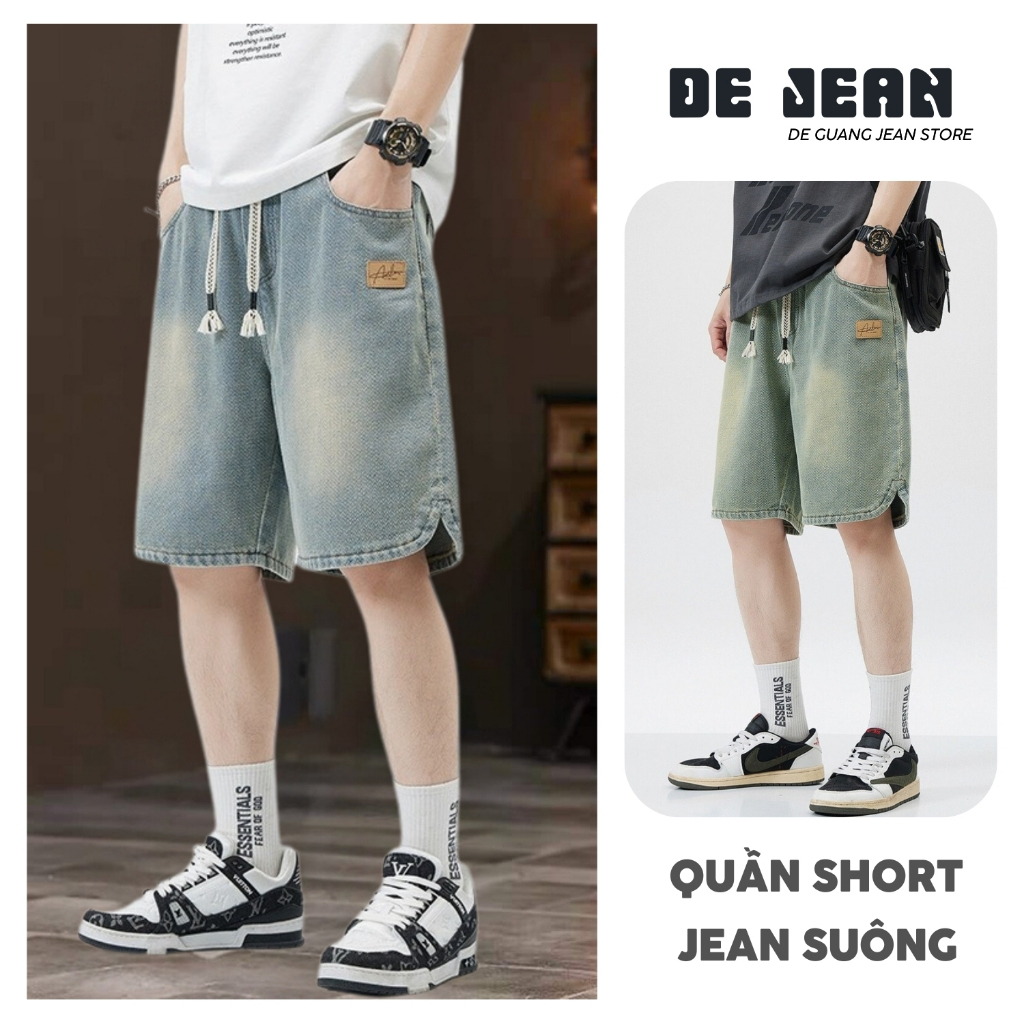Quần Short Jean Nam Ống Rộng Trẻ Trung Basic De Guang Quần Đùi Jean Denim Form Rộng Mặc Thoải Mái [ SHORT-JEAN-106 ]