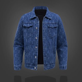 Áo khoác jean nam cao cấp, áo khoác bò thiết kế dày dặn, cá tính, dễ phối đồ LUXURY