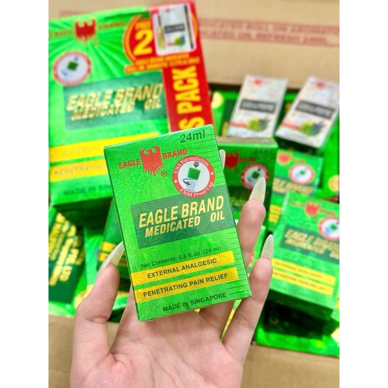 Dầu gió xanh Con Ó Mỹ 24ml (dầu xanh 2 nắp)