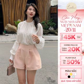 Quần short đùi nữ cạp cao Tafta LiLiQiQi By LeeGi Min427