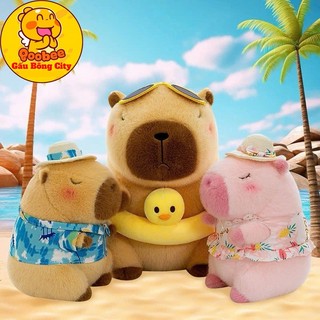  Gấu Bông Capybara Mặc Áo Đi Biển - Đeo Kính - Chuột Lang Nước Capybara Đồ Chơi Hottrend 
