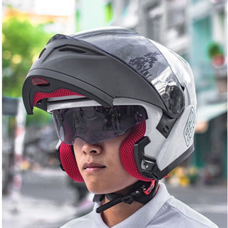 Mũ Bảo Hiểm Nguyên Đầu Lật Hàm EGO E-9 - Biker Sài Gòn