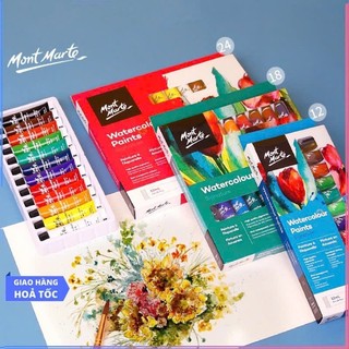 Màu acrylic Mont Marte Úc 12/18/24 pc - 12ml dạng tuýp