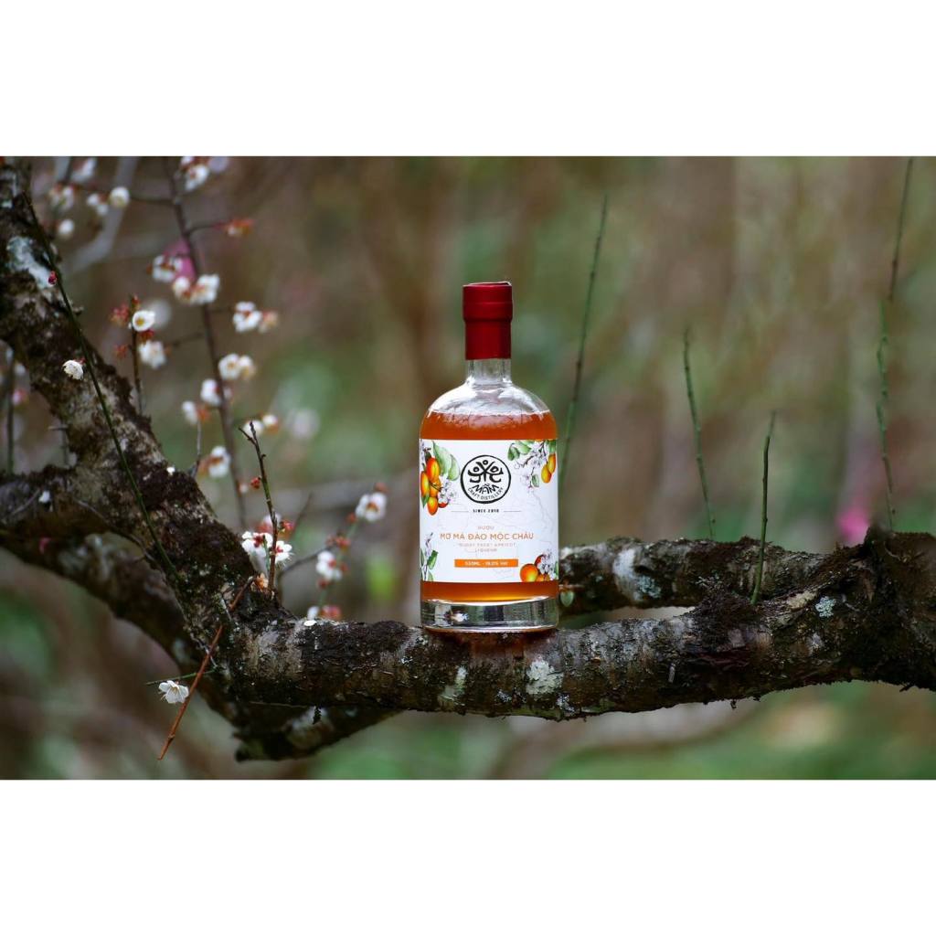 Nước uống lên men Mơ Má Đào-Mơ Mộc Châu-Mầm Craft Distillery- Giá Có Hộp Quà