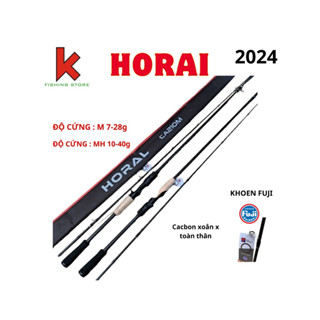 Cần Câu Cá Horai chính hãng phiên bản 2025 phôi xoắn X ,khoen Fuji chuyên câu lure
