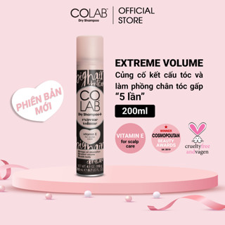 Dầu gội khô Colab Pro Extreme Volume 200ml - Củng cố kết cấu tóc và làm phồng chân tóc gấp 5 lần