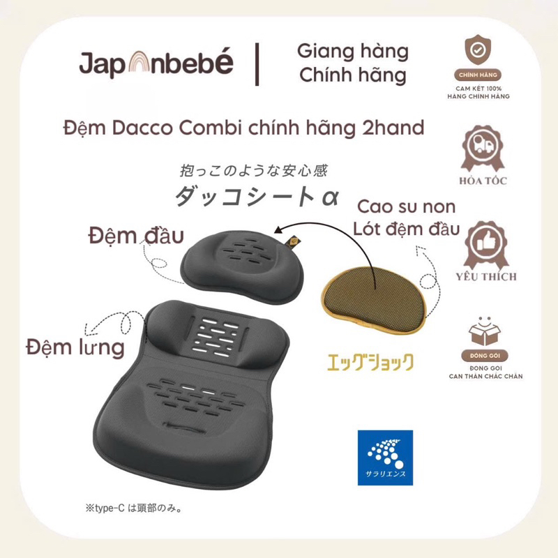  LÓT XE ĐẨY LÓT LƯỚI 3D Dacco combi Aprica   2hand nội địa Nhật  